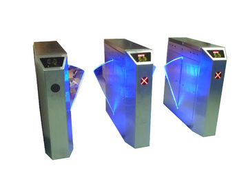 राज्य के मेलों RS232 सीई OEM के लिए इंडोर दो दिशात्मक बारकोड विंग प्रवेश नियंत्रण Turnstiles